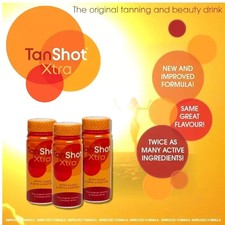 Tan Shot Xtra Sunbed Tanning & Beauty Drink with Vitamins TanShot Extra 18x 60ml