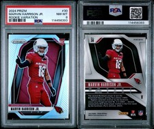 2024 Panini Prizm Rookie Variatons Silver Marvin Harrison Jr. RC PSA 8 Arizona
