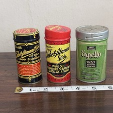 3 bolas de polilla expelto palo de almendra tibetano lata metal publicidad de colección