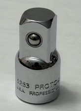 New Proto Professional 5253 3/8" Drive to 1/2" Drive Adapter Socket Chrome (SH2)