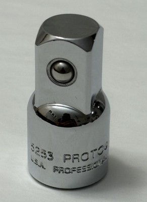 New Proto Professional 5253 3/8'' Drive to 1/2'' Drive Adapter Socket Chrome (SH2)