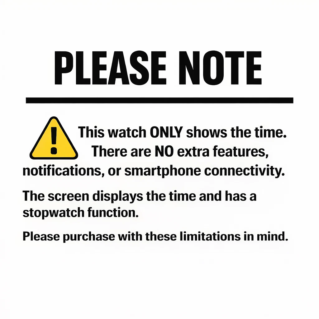 Disclaimer time only no smartphone connectivity