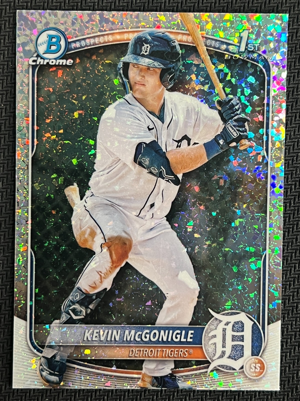 2025 Bowman Chrome Prospects Mini Diamond BCP-79 Kevin McGonigle 1st Tigers