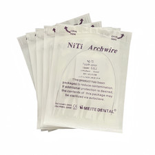 10 Pcs Dental Orthodontic White Color Coated Niti Arch Wire Round Super Elastic