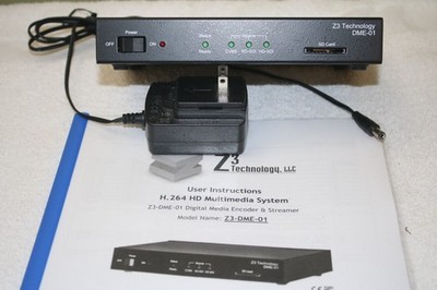 Z3 Technology DME-01 SDI/HD-SDI/ASI/H.264/MPEG-2 Encoder/Decoder/Streamer/IP