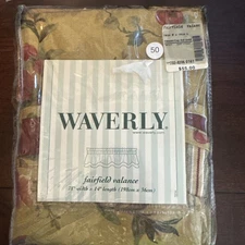 NEW in package Waverly CHIANTI ANTIQUE GOLD Fairfield Valance 78" W by 14" L
