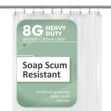 60 x 72 Inches Shower Curtain Liner with 6 Weighted Magnets, Heavy Duty PEVA,...
