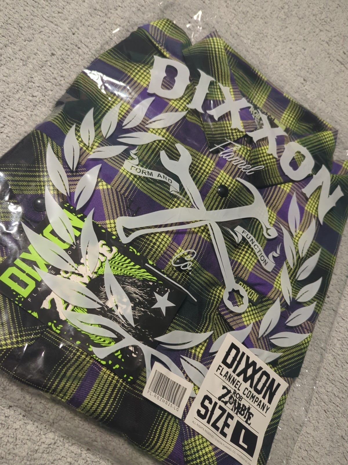 Dixxon Flannel Co "Rob Zombie" Men's Large Shirt Sold Out New With Tags In Bag