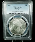 1921 $1  Morgan Silver Dollar PCGS MS64 #6619