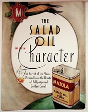 Mazola Original Salad Oil Print Advertisement Vintage Corn Oil Art
