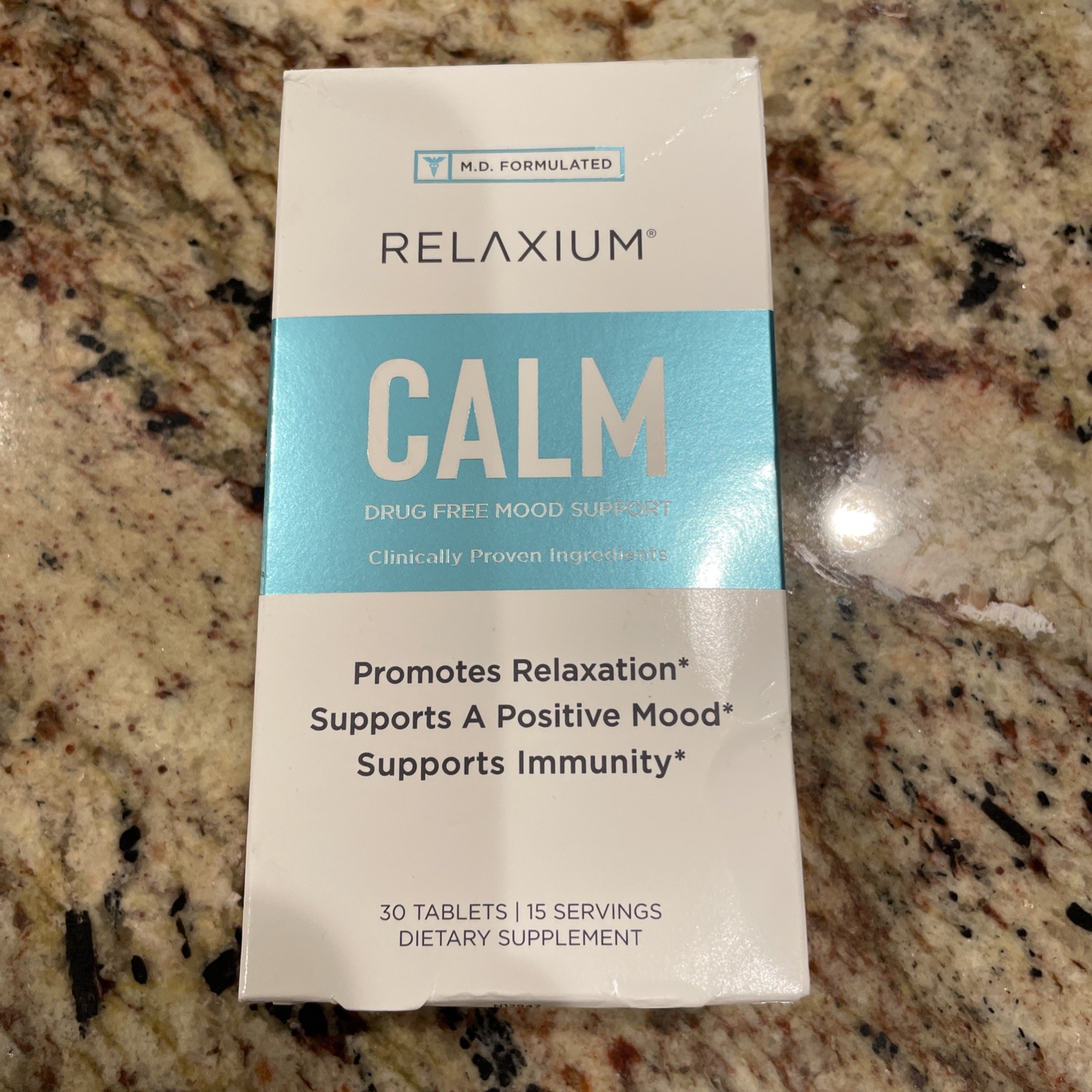 Relaxium Calm, Non-Habit Forming, Stress and Mood Support Supplement 30 Tablets
