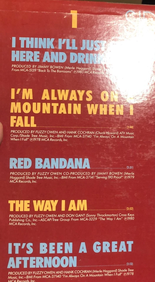 Merle Haggard 's Greatest Hits Lp MCA Vg+ - Image 3 of 4