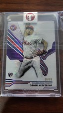 Orion Kerkering 2024 Topps Pristine Encased Purple Pulsar /99 RC