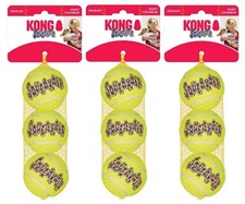 Kong Squeakair Dog Toy Tennis Ball - Medium, x 9 9 Count Pack of 1 , Yellow