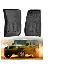 Diffcar Car Floor Mats For Jeep Wrangler 2007-2018 Jk Jku 4-door All Weather