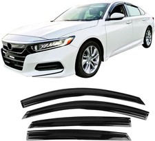 Window Visor Compatible with 2018-2025 Accord Sedan, Mugen Style Smoke/Tintedc