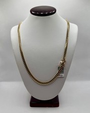 14k Solid Yellow Gold Miami Cuban Link Chain 24" 4mm