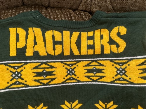 NFL Team Apparel Green Bay Packers Aztec Ugly Christmas Sweater size YOUTH XL - Picture 4 of 6