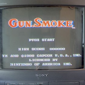 Gun.Smoke (Nintendo NES, 1988) Authentic Cartridge w/ Manual & Sleeve - TESTED