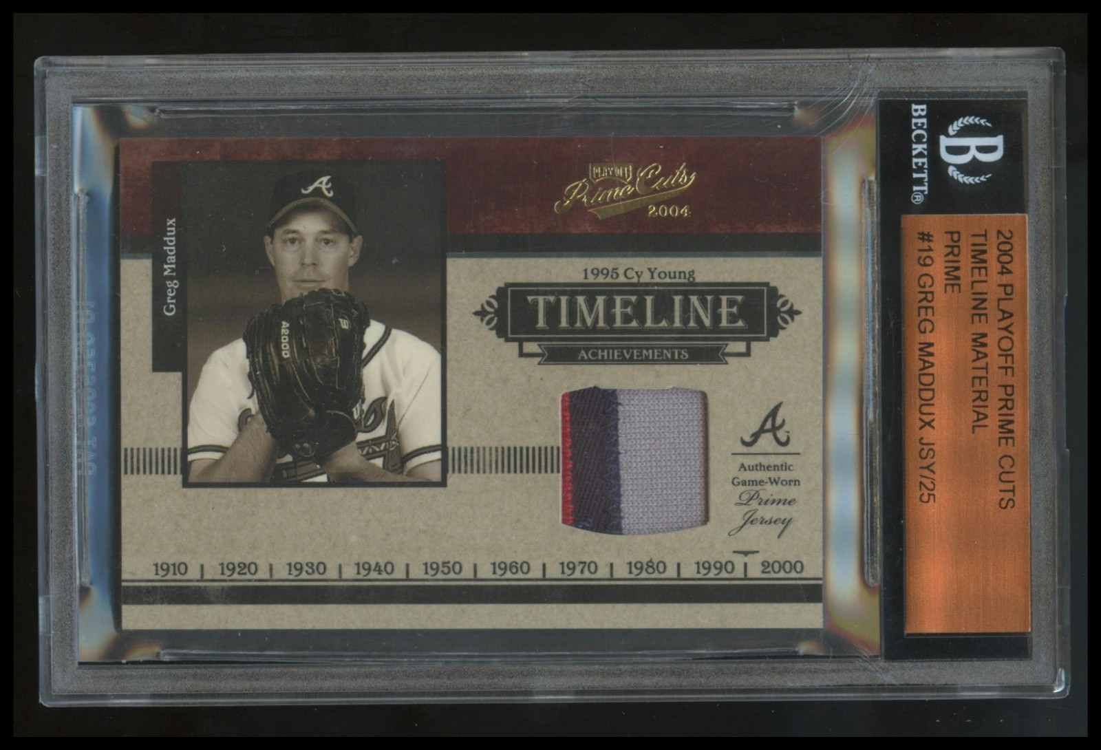 2004 PLAYOFF PRIME CUTS GREG MADDUX PRIME GAME USED PATCH /25 Timeline