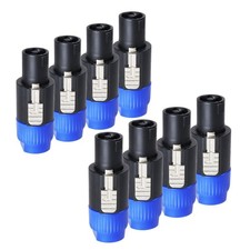 Pack of 8 NL4FC Speakon Connectors, 8pcs 4 Pole Speak-ON Connector with Twist...