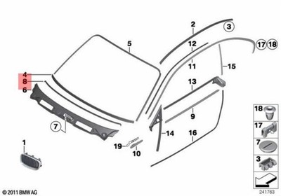 Genuine BMW M X1 Zinoro 1E E81 E82 E84 Sealing Strip Cross Member