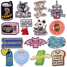 Funny Quotes Embroidered Patches for Clothing Koi Patches on Clothes Stickers Ir