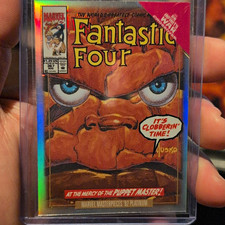 SkyBox Thing #91-V 2024 Marvel Masterpieces '92 Platinum Rainbow Variant Covers
