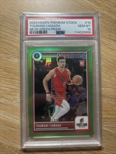 2023 Panini NBA HOOPS Premium Stock Toumani Camara Neon Green Prizm /15 Psa 10