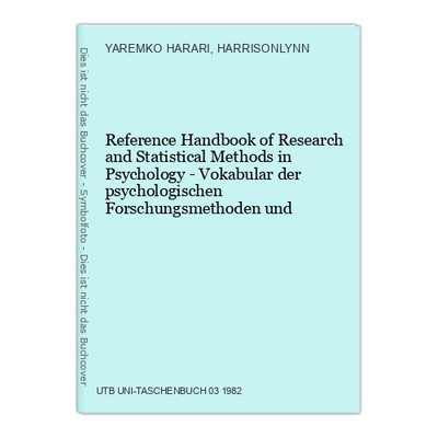 Reference Handbook of Research and Statistical Methods in Psychology - Vok 14171