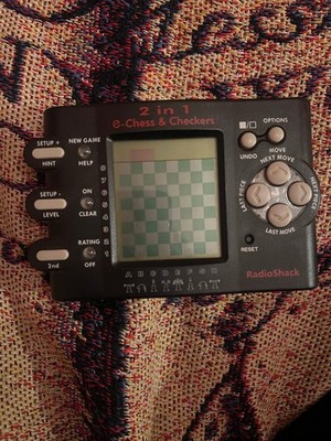 Radio Shack 2-in-1 E-Chess & Checkers electronic handheld game - UNTESTED