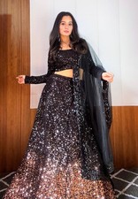 Indian Style Party Wear Velvet Lehenga Choli With Dupatta For Women  Girls