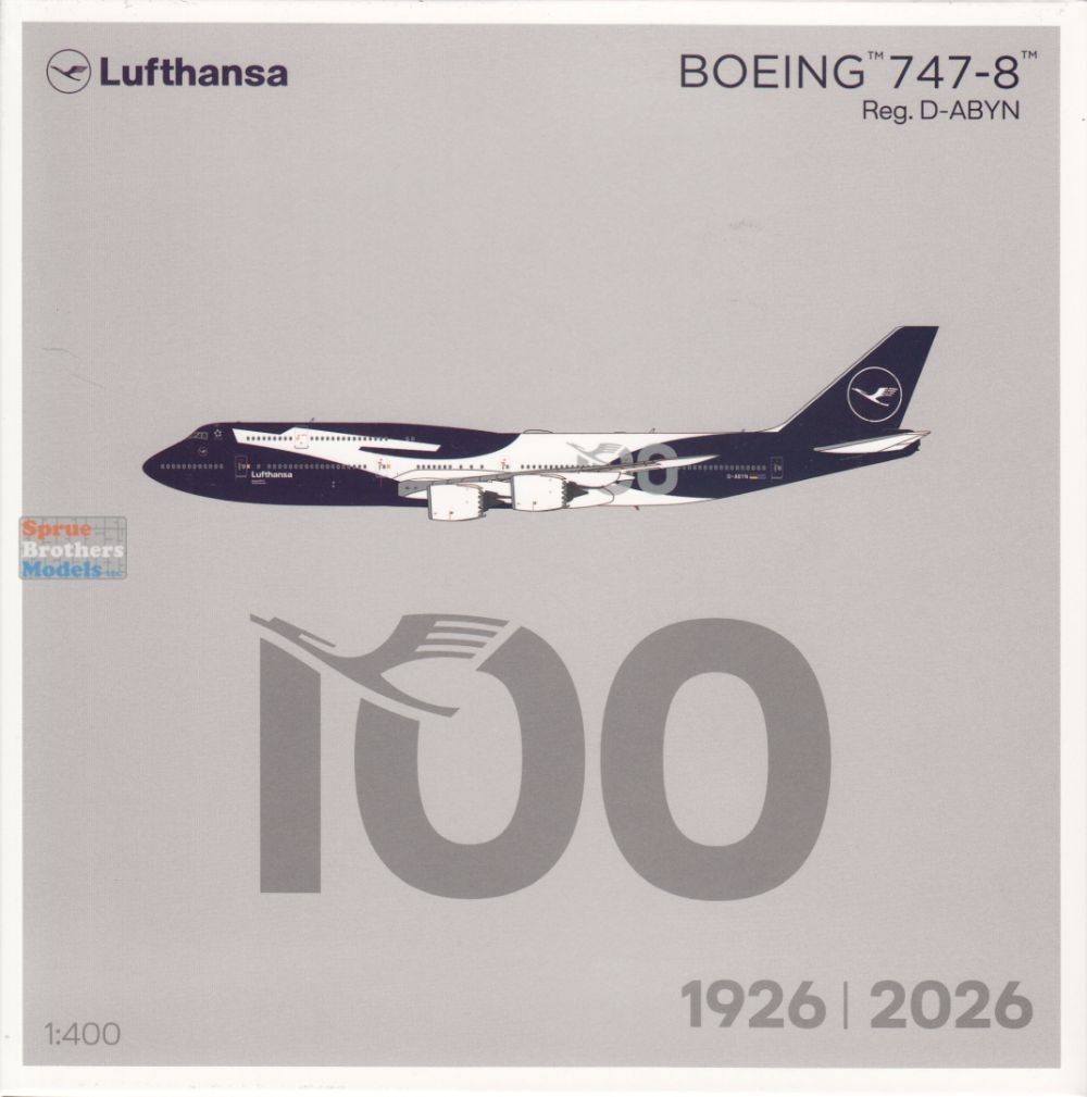 NGM78046 1:400 NG Model Lufthansa B747-8i Reg #D-ABYN '100 Years