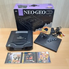 SNK Neo Geo CD Console NeoGeo Top Loading in box Arcade Stick & 3 Games tested