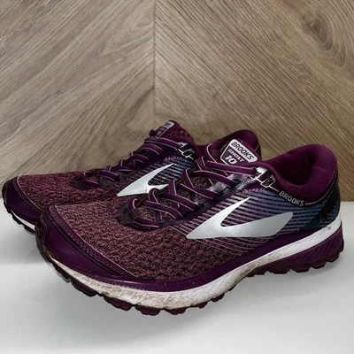 Brooks Ghost 10 Mesh Running Trainers Womens UK 7 Purple Athletic Road Shoes - Image 1 of 4