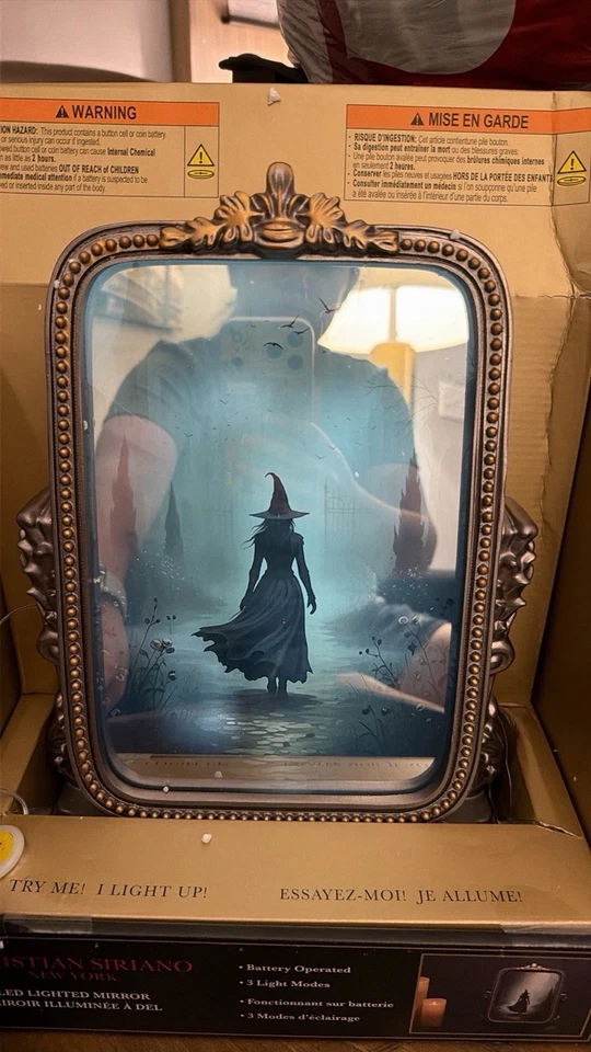 NEW Christian Siriano LED Lighted Witch Mirror Viral Halloween - Image 1 of 1