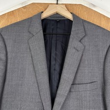J Crew Blazer Mens 42L Gray 2 Button Ludlow Suit Jacket Tollegno 1900 Wool Coat