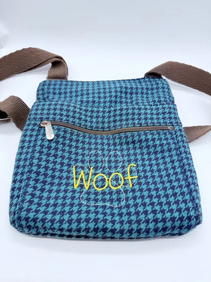 Bolso Bandolera Thirty One Azul Pata de Gallo Cartera Hombro Correa Ajustable Foto 2 de 4