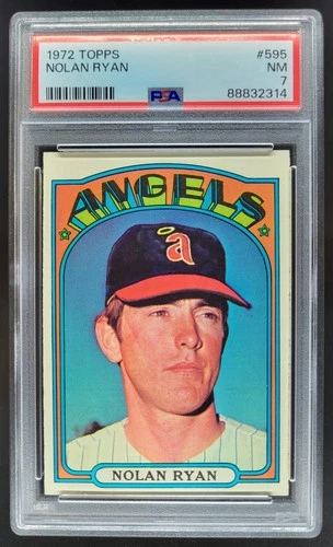 1972 Topps Nolan Ryan #595 PSA 7 California Angels JE2