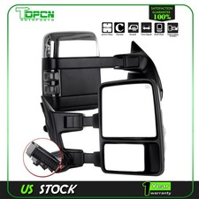 Tow Mirrors Chrome Power Heated Signal Pair Side For 08-16 Ford F250 Super Duty Tow Mirrors Chrome Power Heated Signal Pair Side For 08-16 Ford F250 Super Duty