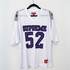Supreme Spiderweb Football Jersey White Purpl...