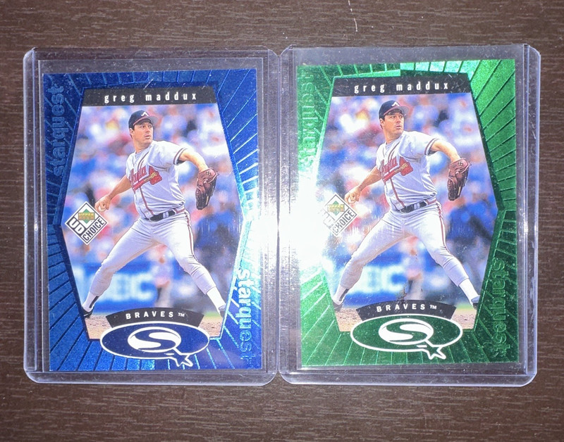 Upper Deck Choice Starquest 1999 Greg Maddux Braves SQ11 Blue/Green Lot 2