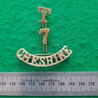 WW1 7th Territorial Battalion The Cheshire Regiment Shoulder Title Badge