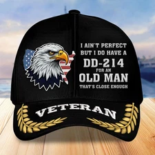 Veterans Day Hat Printed with “I Do Have DD-214” – Veteran Hat for Men