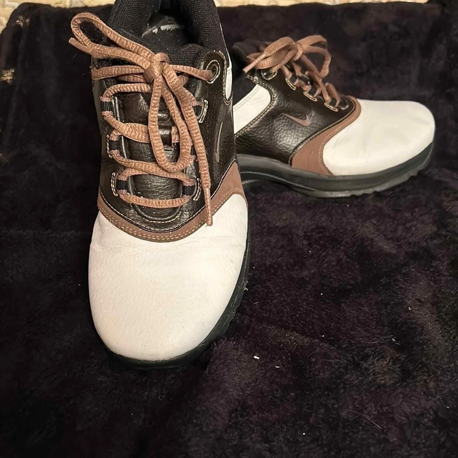 Scarpe da golf Nike Youth Sport Performance taglia 4 5Y bianche marroni