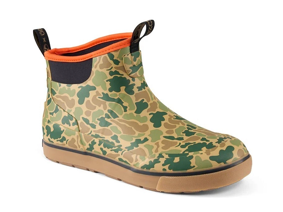Grundens Men's Deck-Boss Ankle Boot - Size 12 - Color High Fives Camo - New