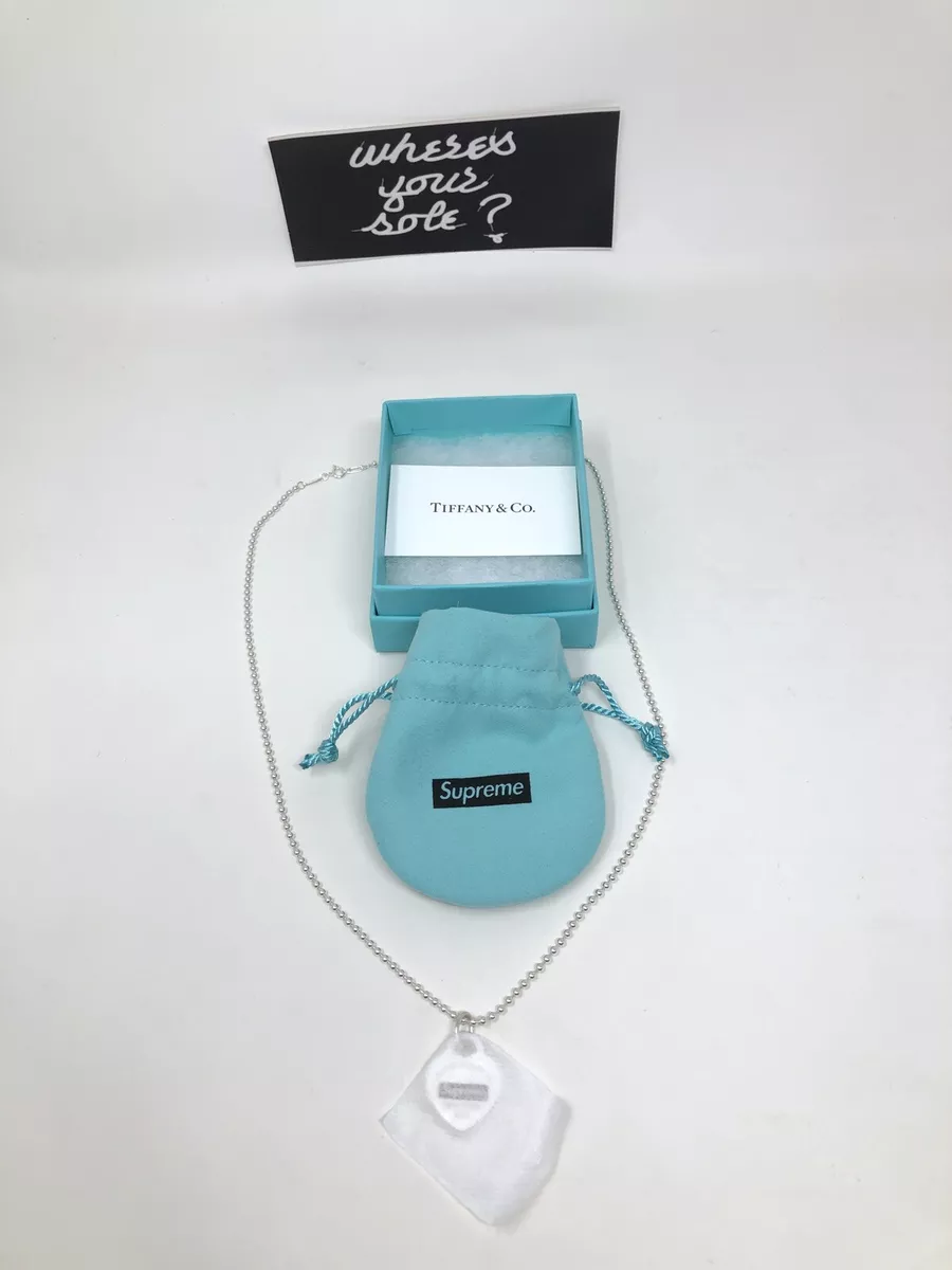 Supreme Tiffany & Co Return To Tiffany Heart Tag Pendant Chain Necklace New  FW21