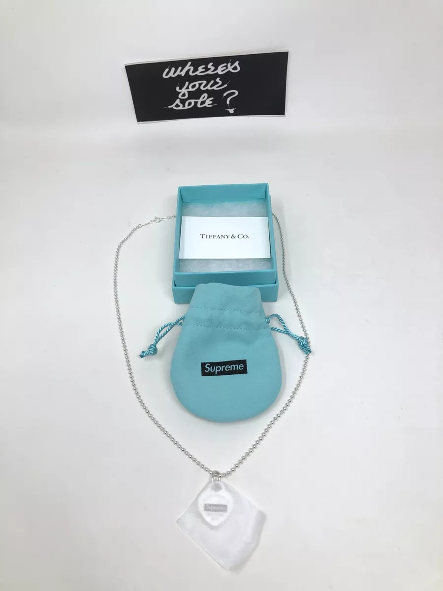 supreme tiffany Heart Tag Pendant