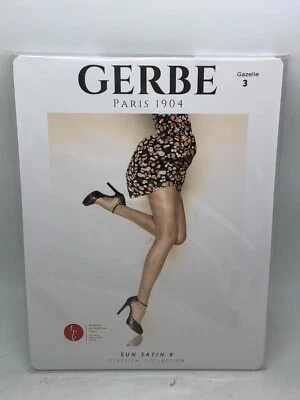 Collants Femme GERBE Sun Satin 9 Taille 3 couleur Gazelle Neuf !!!