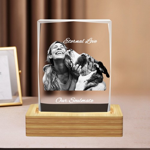 Custom 3D Rectangle Crystal Photo Gifts, Birthday Anniversary Wedding Presents - Picture 3 of 14